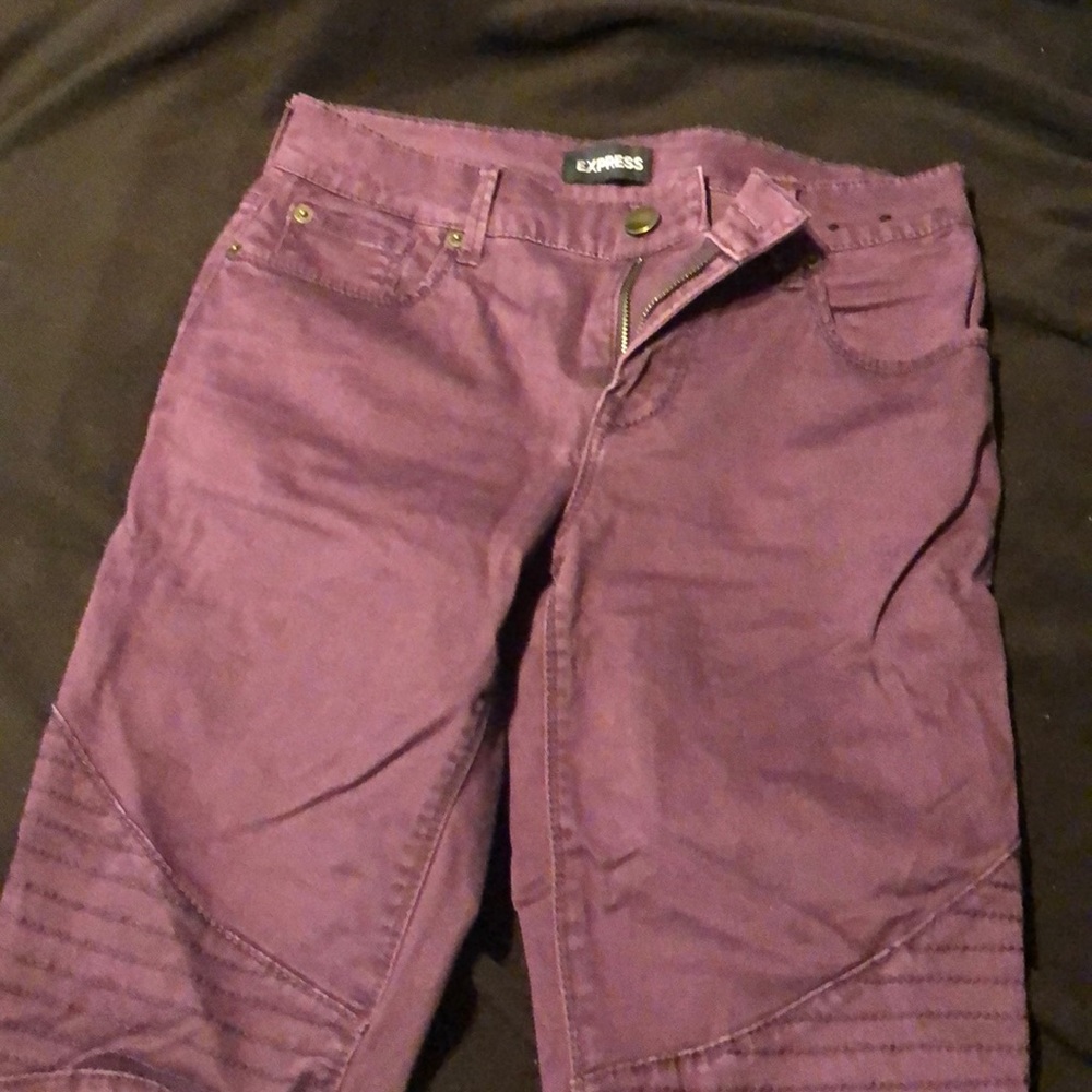 Express plum jeans
